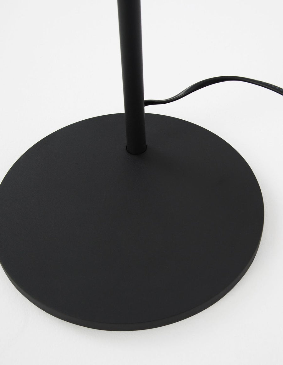 Lampadaire Yama noir, tissu