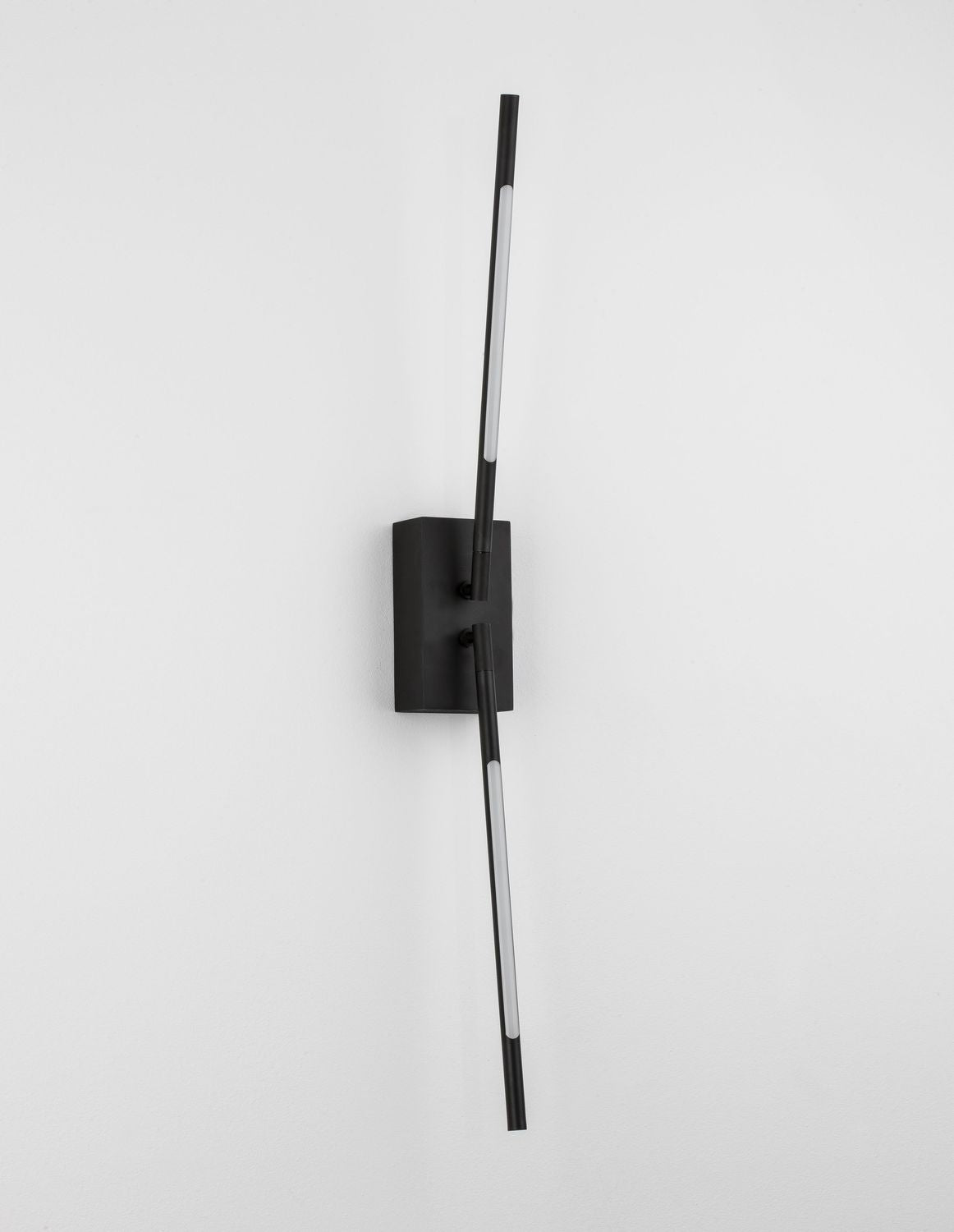 Applique murale Raccio noire, H 74 cm