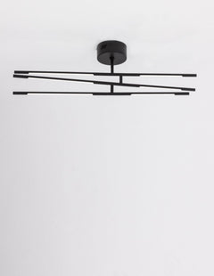 Plafonnier Raccio noir, L 84 cm