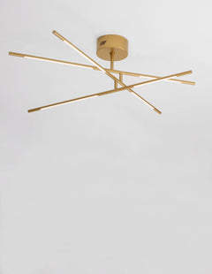 Plafonnier Raccio laiton, L 84 cm