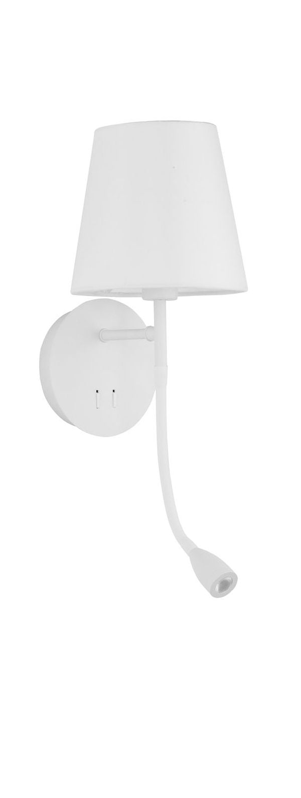 Applique murale NIA 2 lumières blanche, tissu