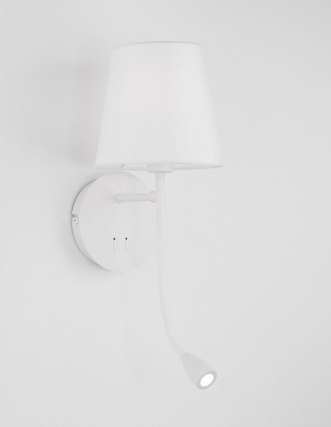 Applique murale NIA 2 lumières blanche, tissu