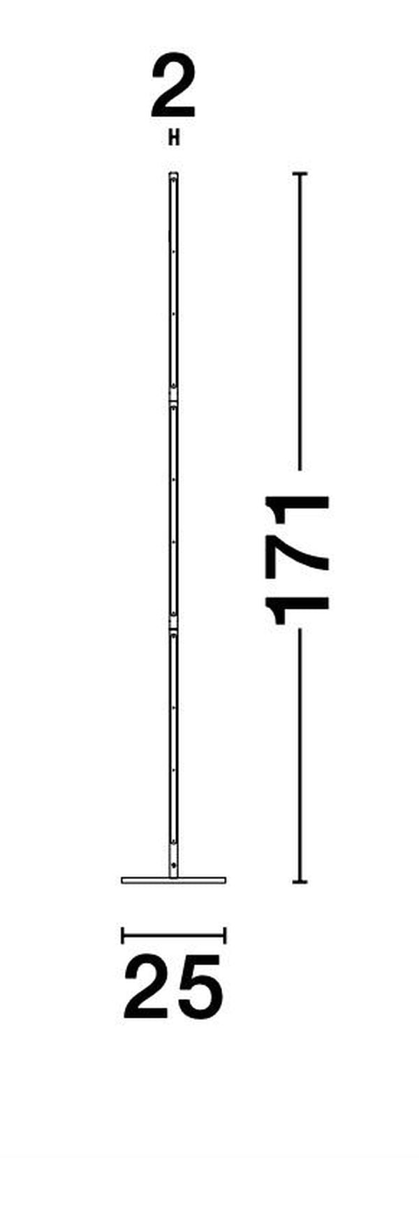 Suspension Handy noire, H 171 cm