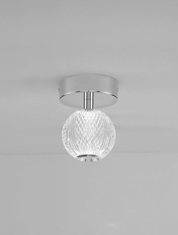 Plafonnier Brille chromé