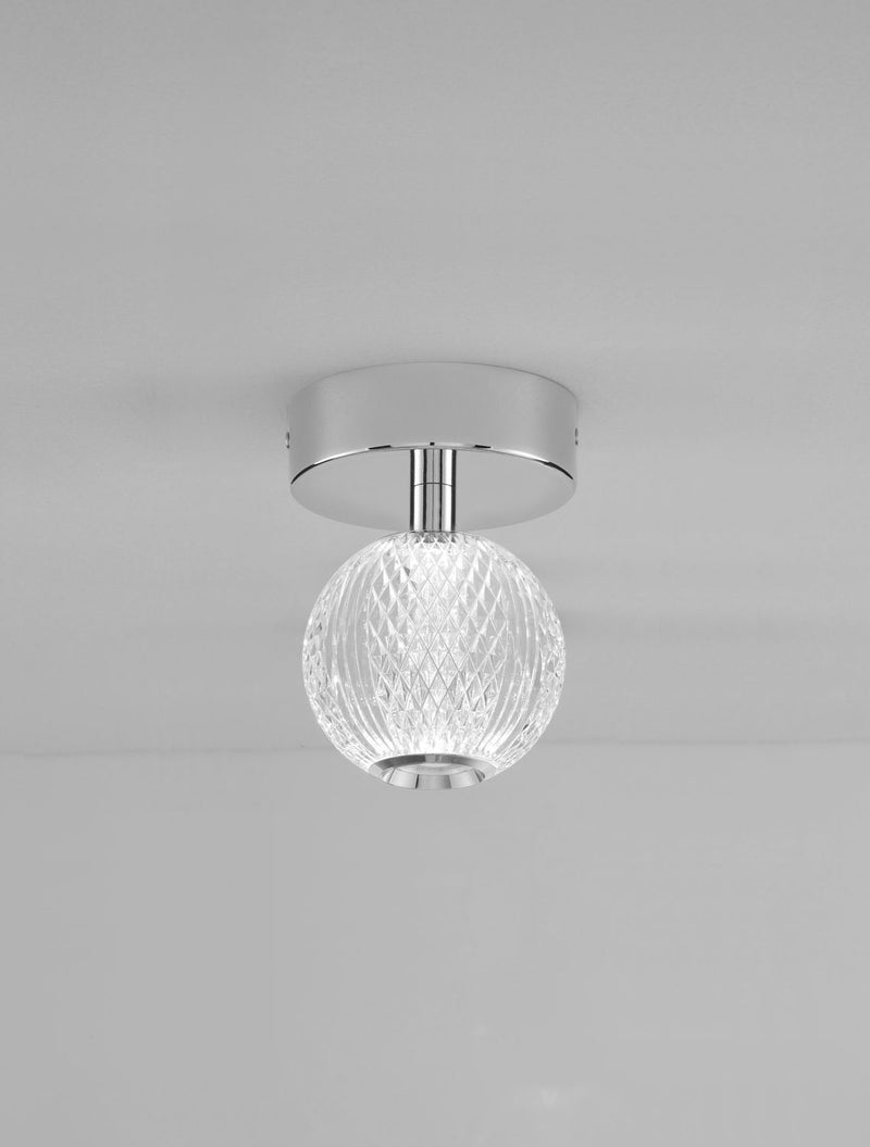 Plafonnier Brille chromé