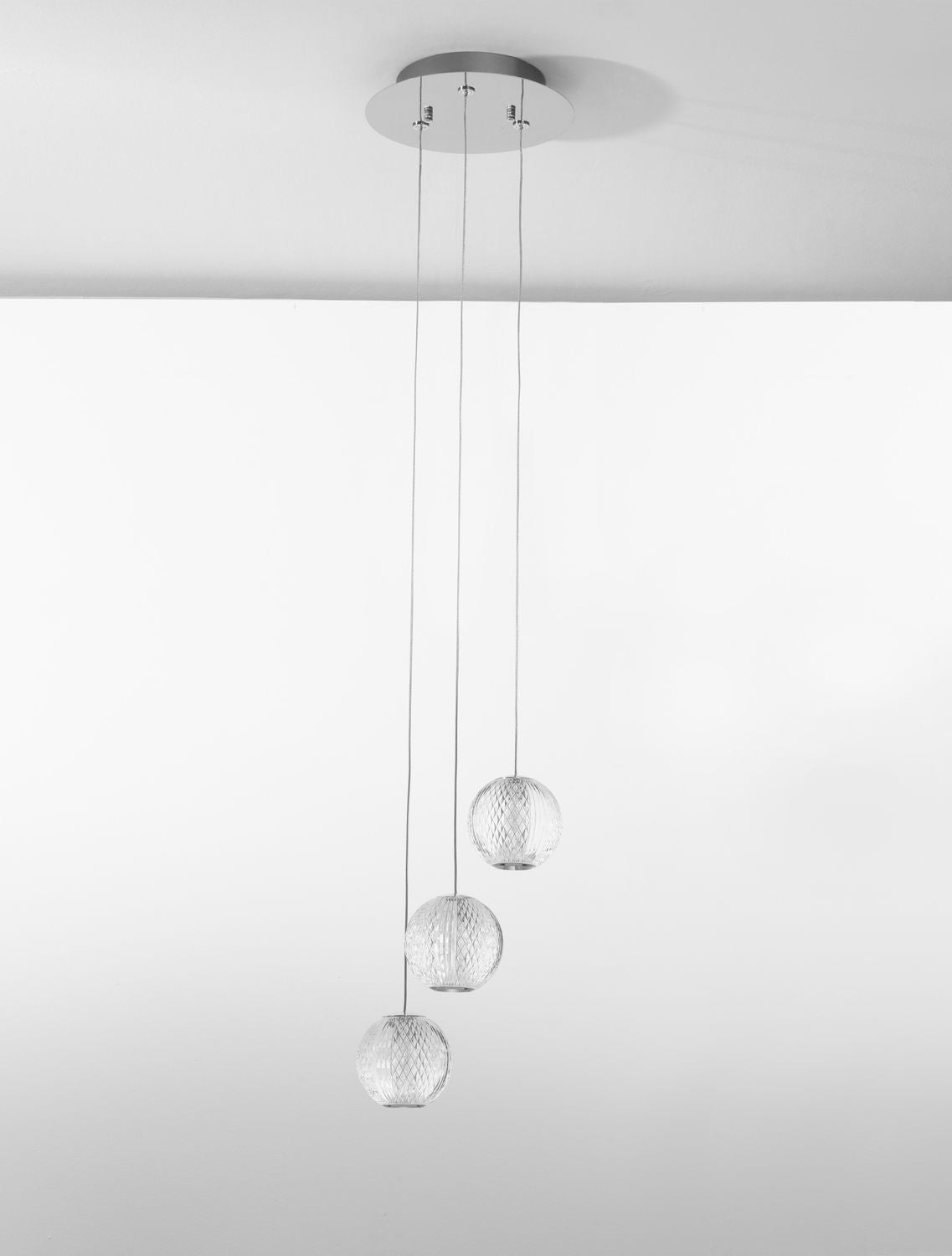 Suspension Brillante chromée, H 120 cm (9186909)