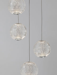 Suspension Brillante chromée, H 120 cm (9186910)