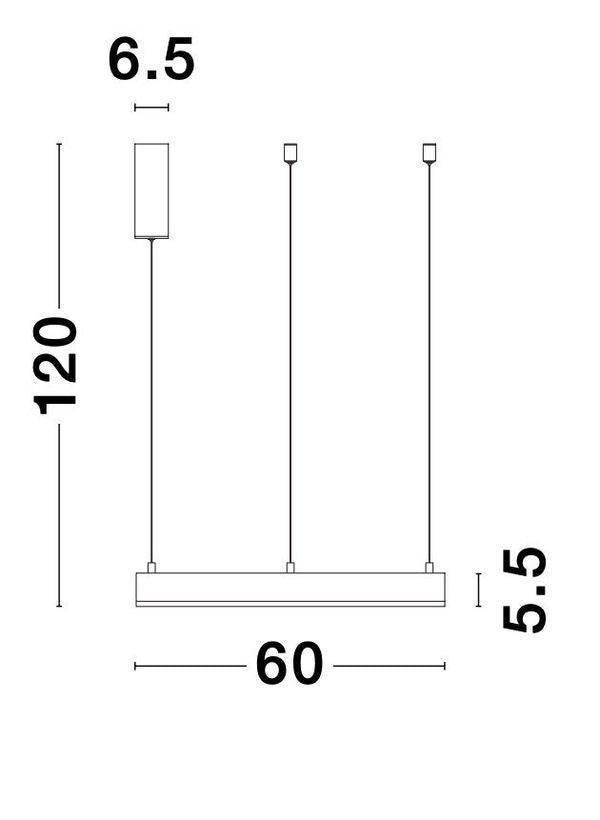 Suspension Motif laiton, H 200 cm (9190640)
