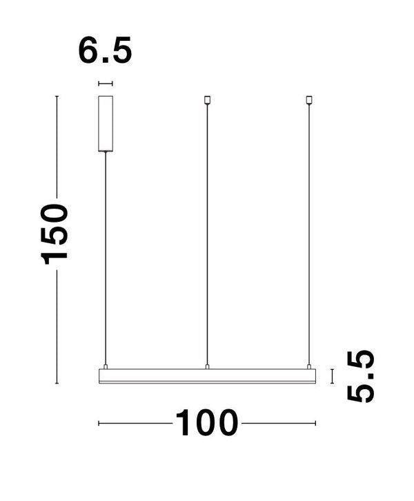 Suspension Motif blanche, H 200 cm (9190755)