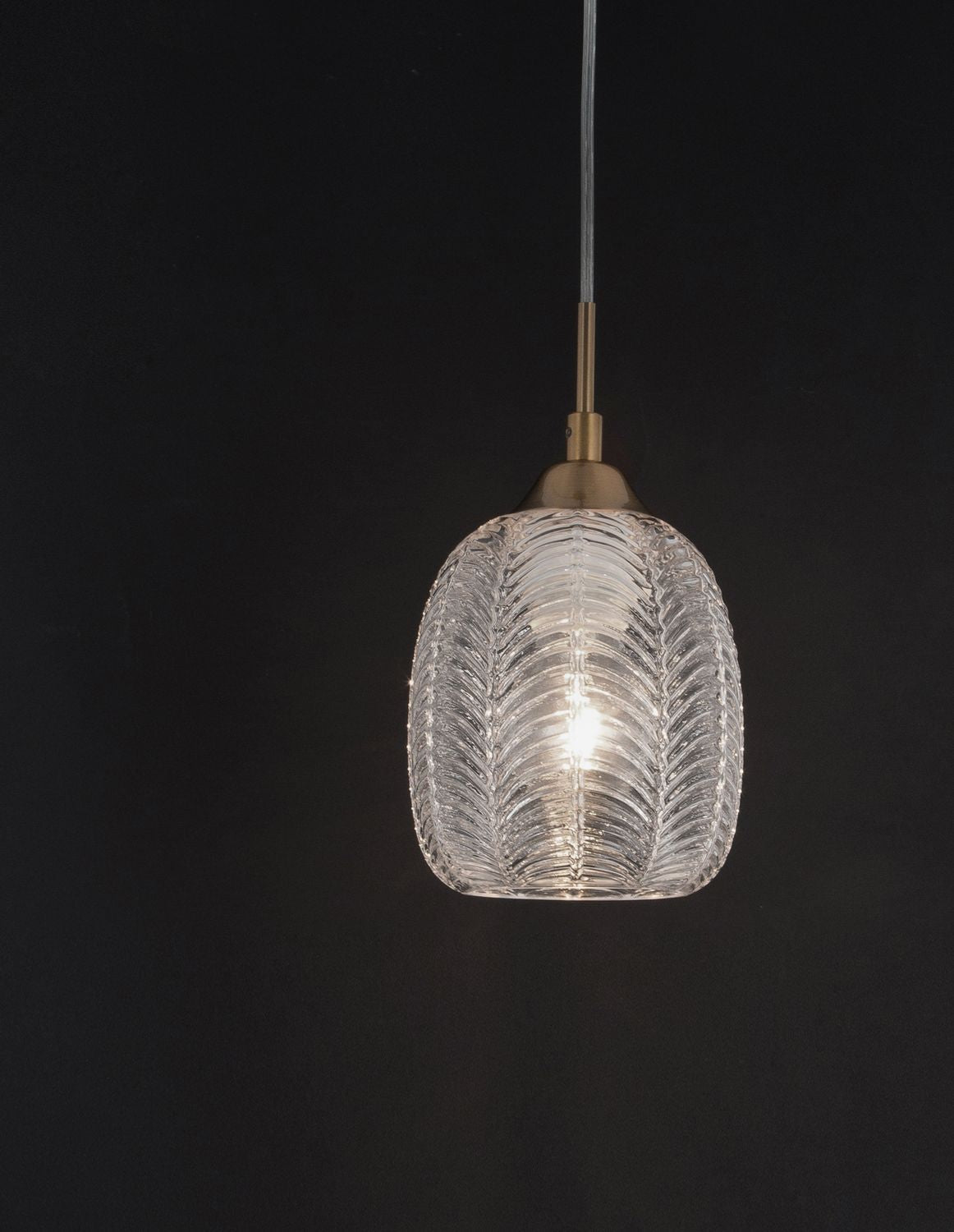 Suspension Vario dorée, verre