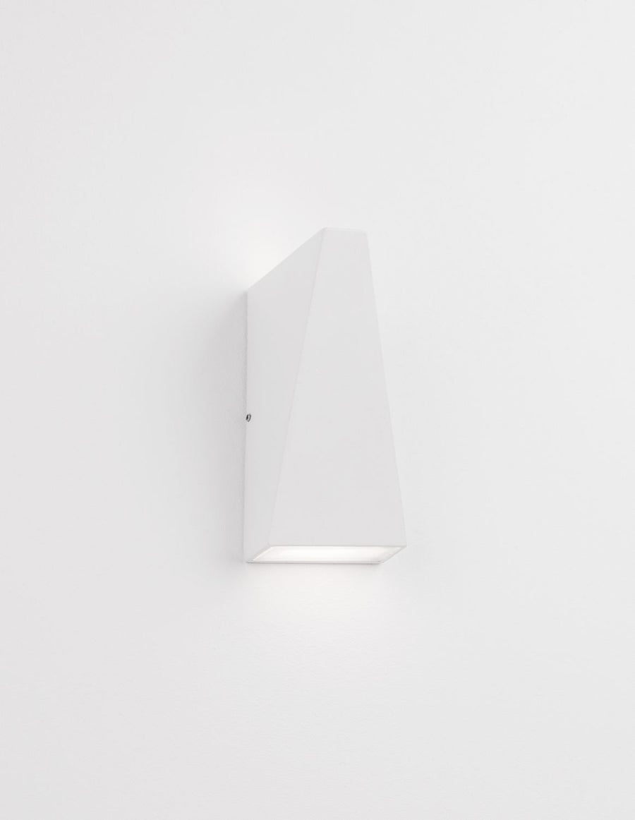 Applique extérieure Miley blanche, verre