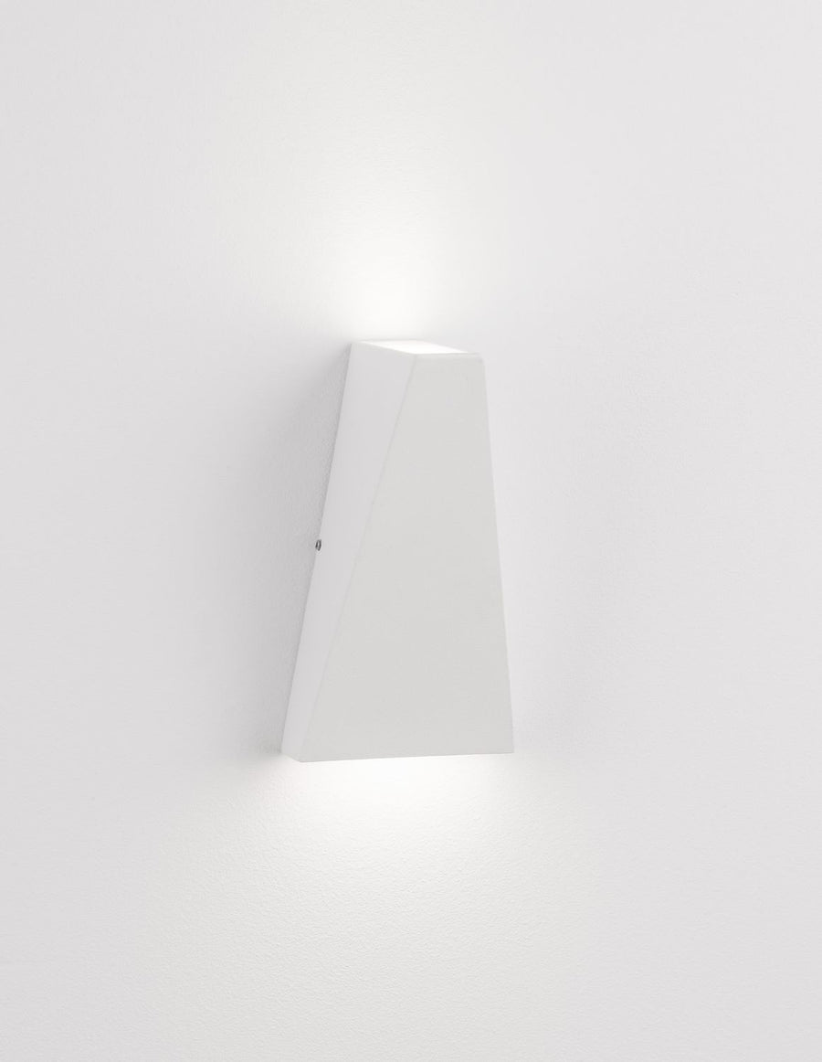 Applique extérieure Miley blanche, verre
