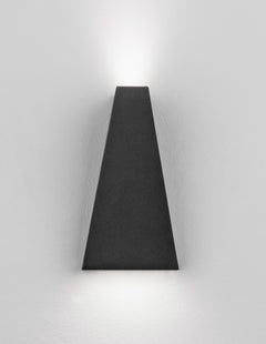 Applique extérieure Miley noire, verre