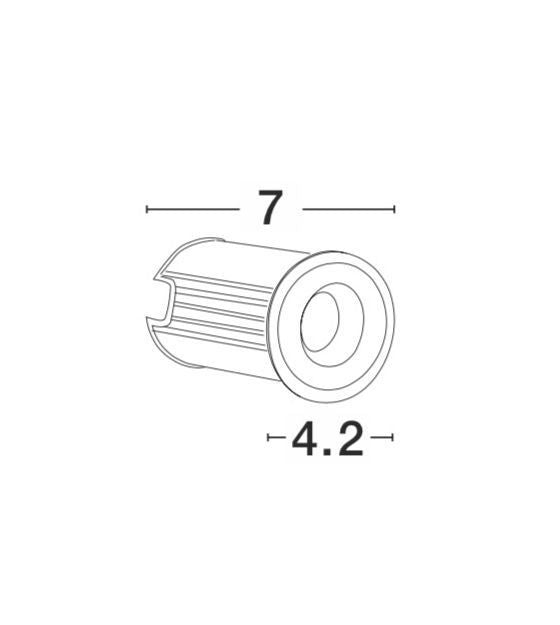 Luminaire extérieur Bang nickel, H 7 cm (9203113)
