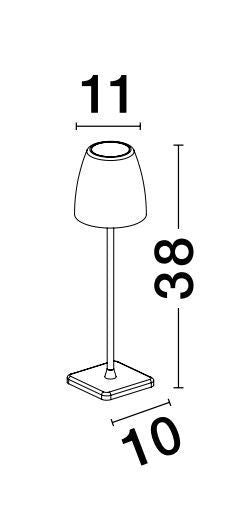 Lampe extérieure Colt grise, H 38 cm