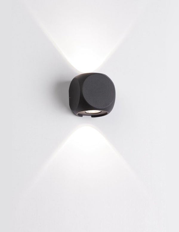 Applique extérieure Zari noire, verre (9226216)