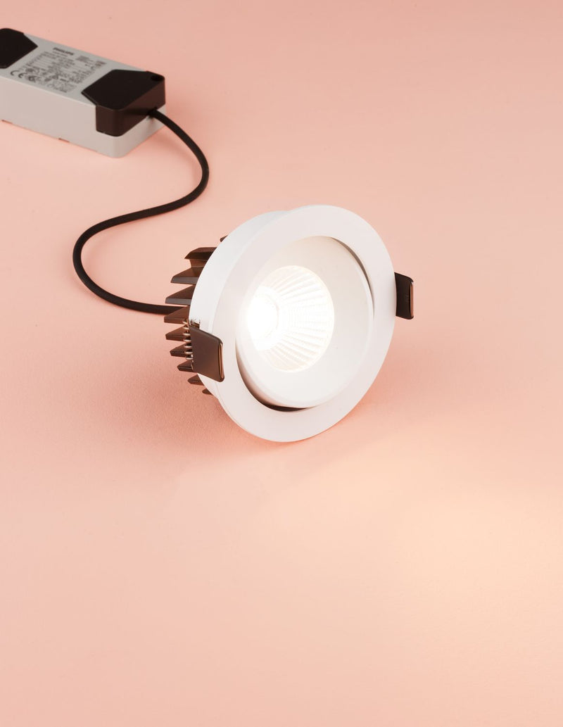 Projecteur extérieur Blade blanc, L 9 cm