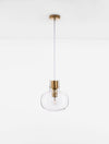 Suspension Cinzia dorée, verre, H 228 cm
