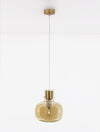 Suspension Cinzia dorée, verre, H 178 cm