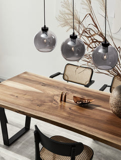 Suspension Palmer 3 lumières noire, verre (9241150)