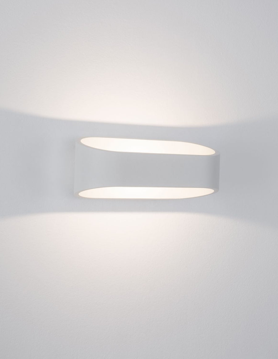 Applique extérieure Mile blanche, verre (9257871)