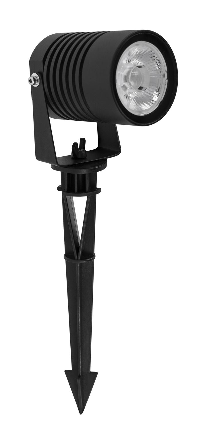 Projecteur extérieur Stake noir, verre, H 35 cm