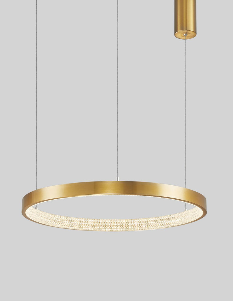 Suspension Preston dorée, H 120 cm (9285601)