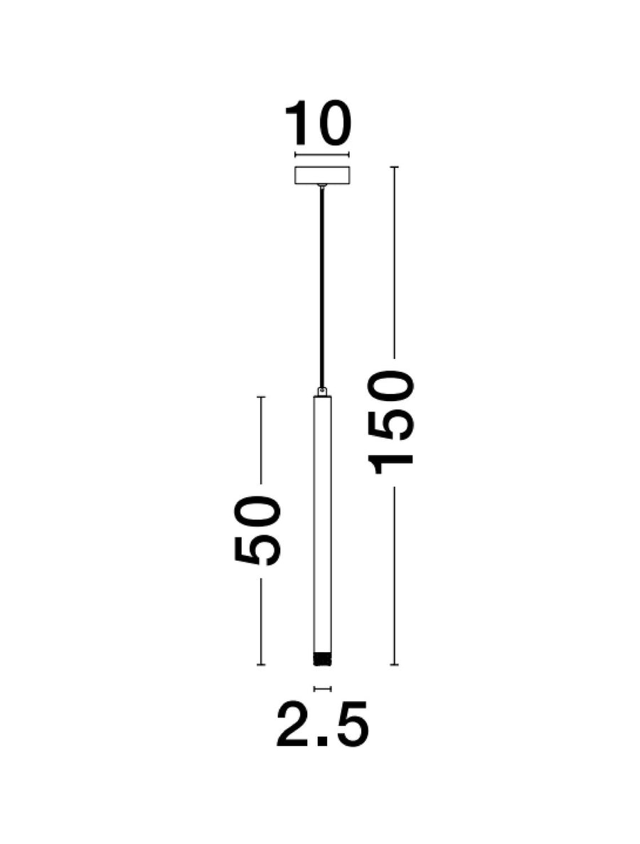 Suspension Trimle dorée, H 150 cm (9287918)
