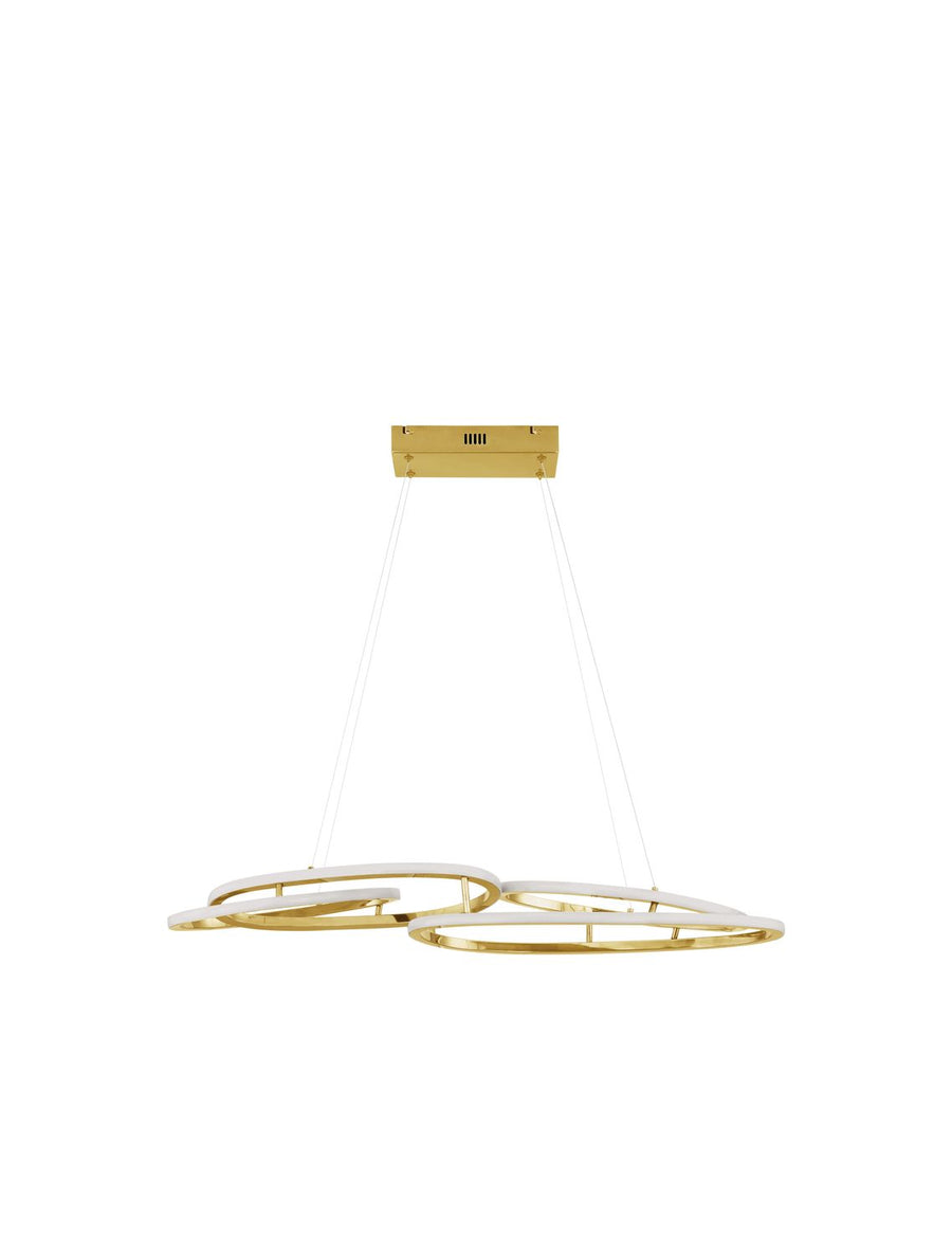 Suspension Nudos dorée, H 150 cm (9289085)