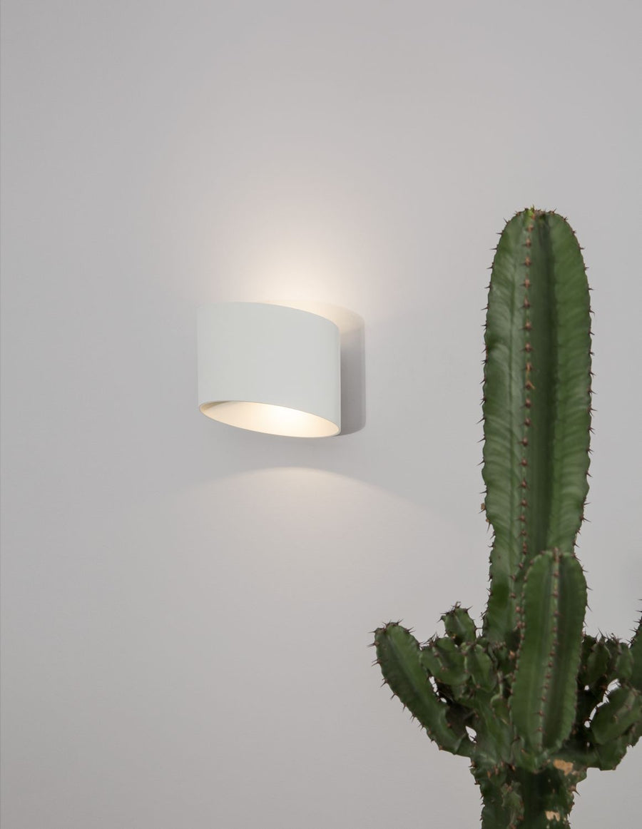 Applique extérieure Chez blanche, verre, L 85 cm
