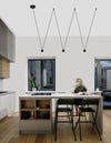 Suspension Nocci noire, L 320 cm