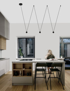 Suspension Nocci noire, L 320 cm