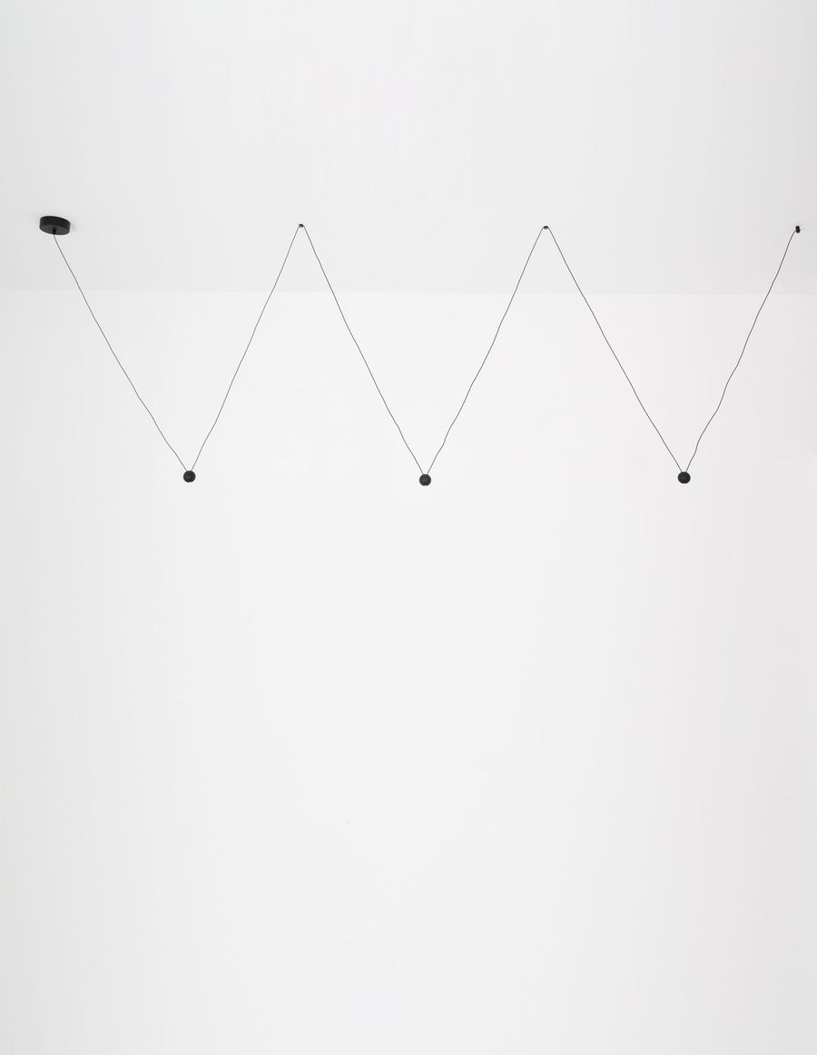 Suspension Nocci noire, L 320 cm