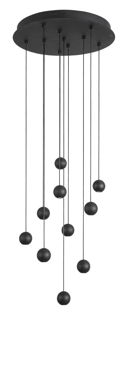 Suspension Nocci noire, H 150 cm