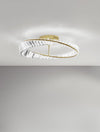 Plafonnier Aurelia doré, cristal, Ø 60 cm (9333060)