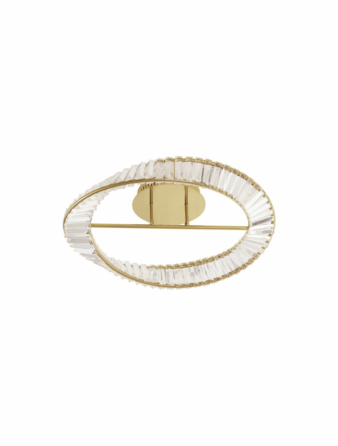 Plafonnier Aurelia doré, cristal, Ø 60 cm (9333060)