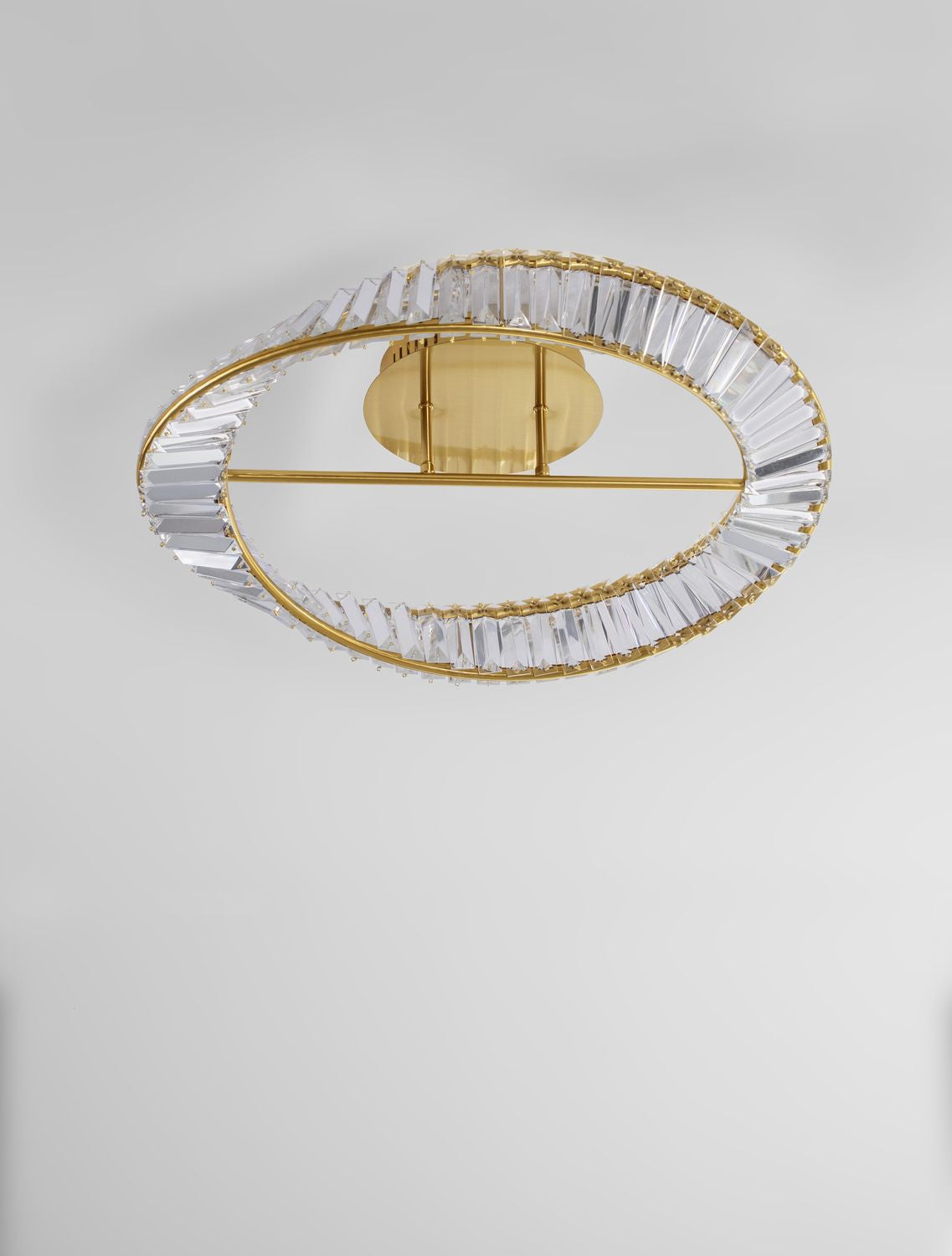 Plafonnier Aurelia doré, cristal, Ø 60 cm (9333060)
