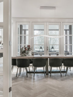 Suspension Aurelia chromée, cristal, H 150 cm (9333070)