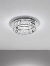 Plafonnier Aurelia chromé, cristal, Ø 50 cm