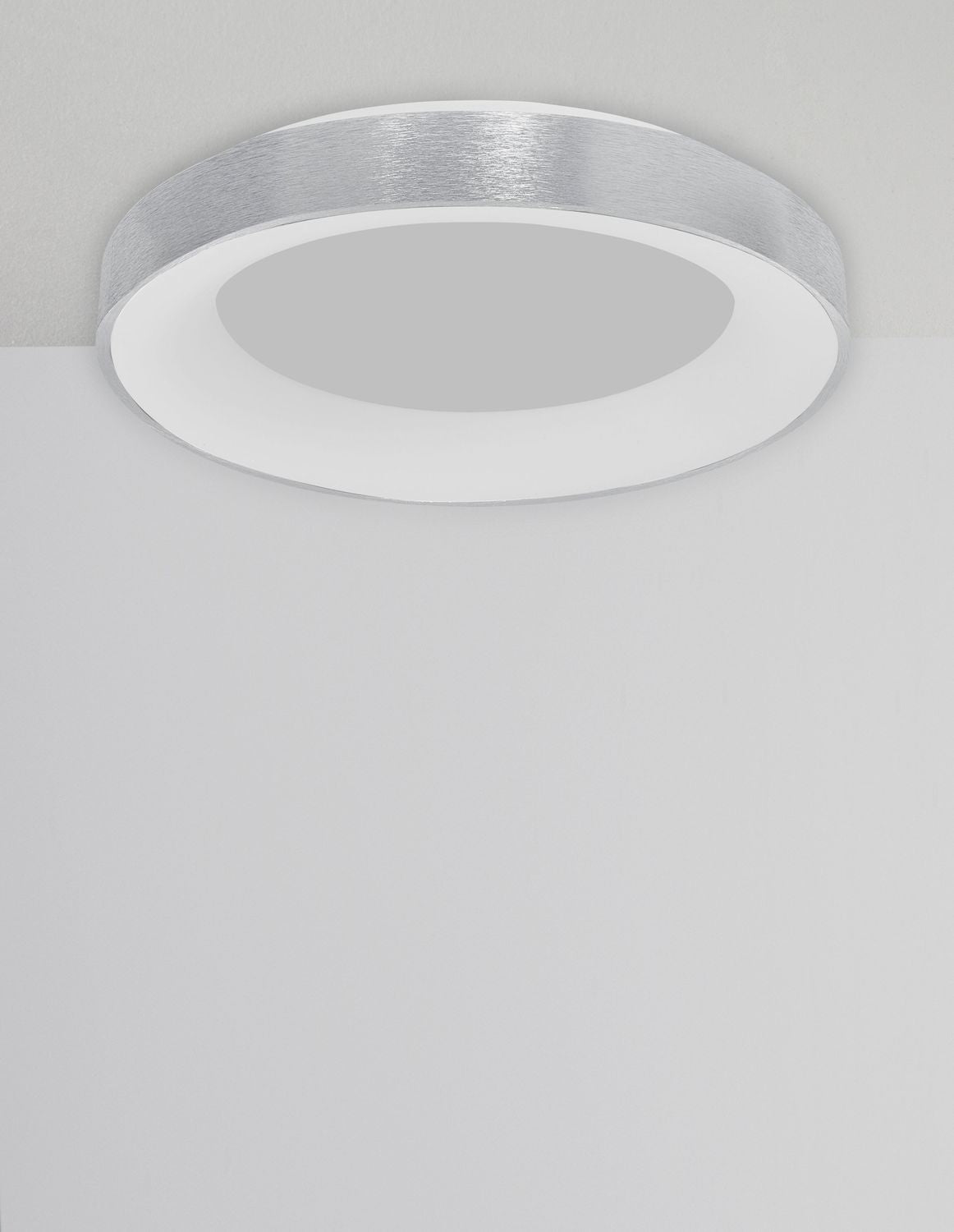 Plafonnier Rando Thin argenté, Ø 60 cm