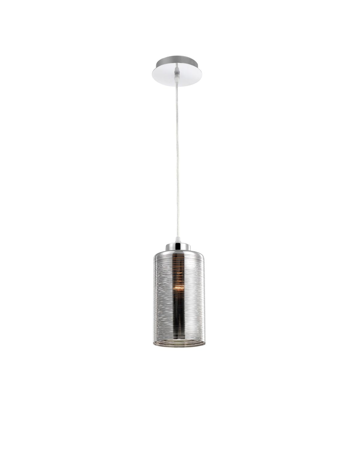 Suspension Blake chromée, verre