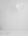 Lampadaire Sama blanc, tissu