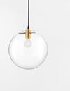 Suspension Mirale noire, verre, H 181 cm