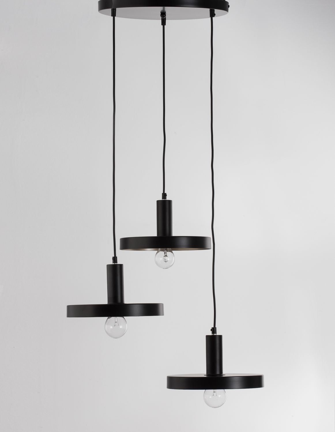 Suspension Garni 3 lumières noire