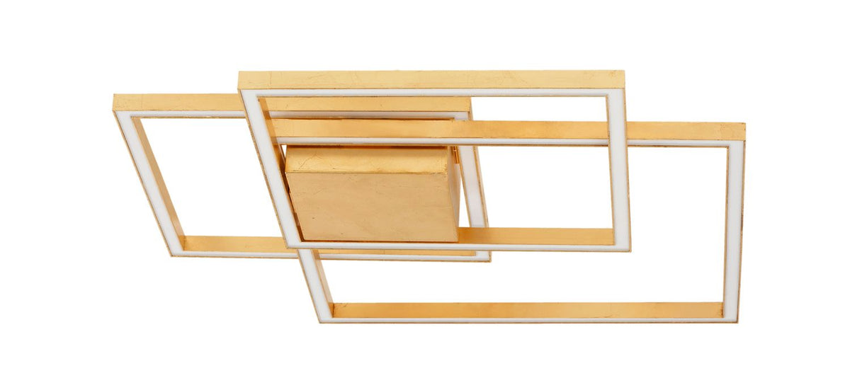 Plafonnier Bilbao doré, L 56 cm