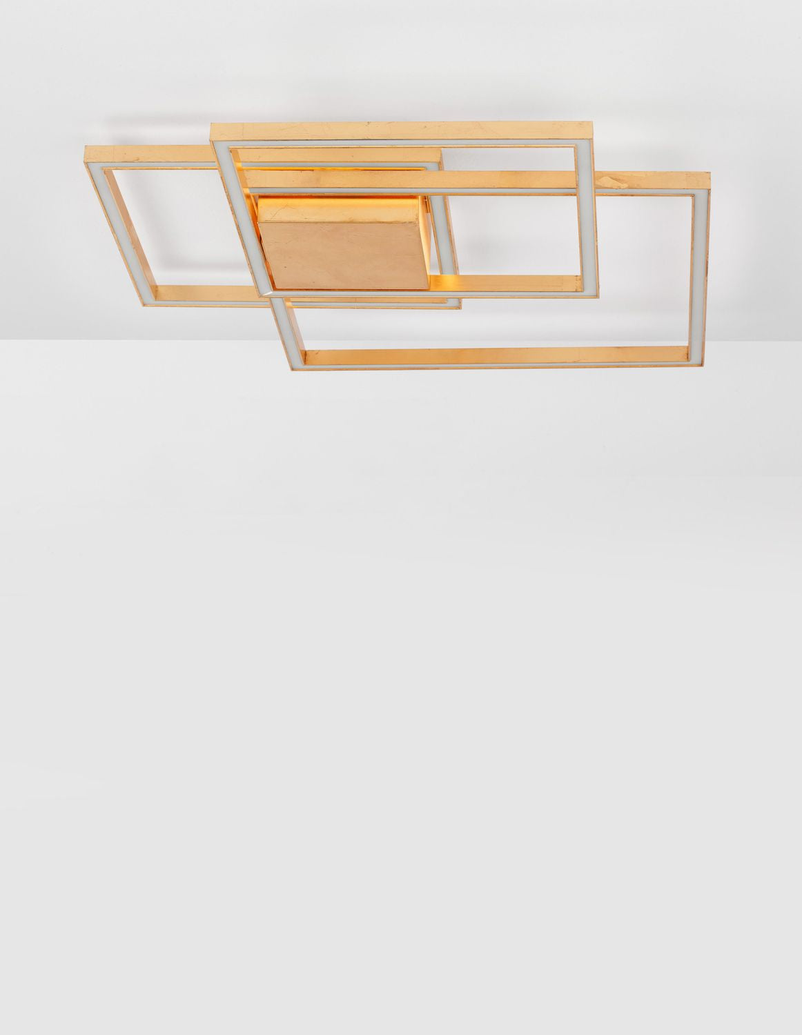 Plafonnier Bilbao doré, L 56 cm