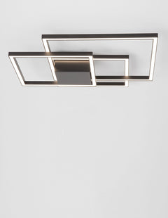 Plafonnier Bilbao noir, L 56 cm