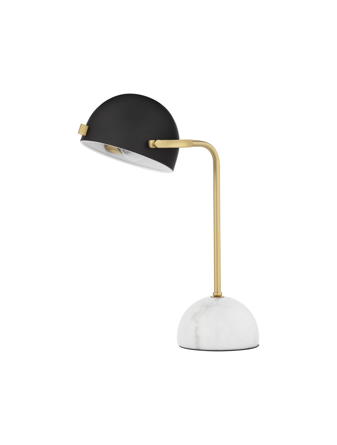 Lampe à poser Bishop blanche, marbre