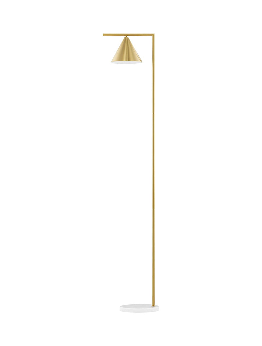 Lampadaire Sway doré, marbre