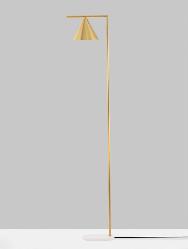 Lampadaire Sway doré, marbre